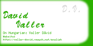 david valler business card